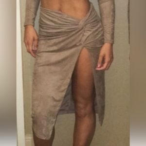 Faux Suede pencil Skirt